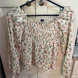 Old Navy Floral Smocked Blouse - Multicolor